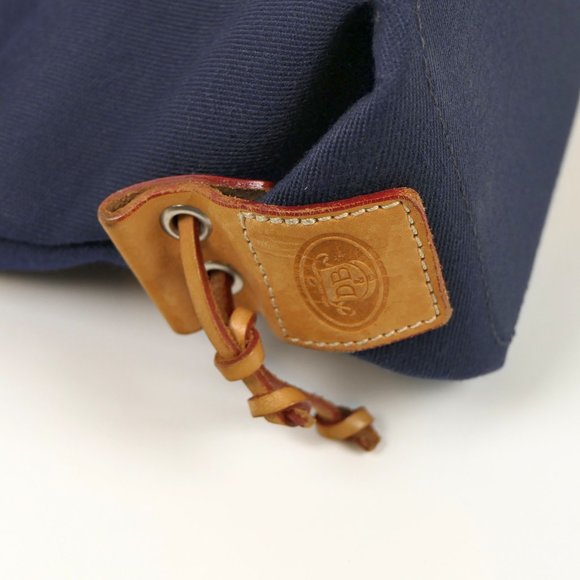 Dooney & Bourke Blue Canvas and Brown Leather Shoulder / Hand Bag - Picture 2 of 10